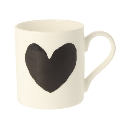 Big Heart Black Mug