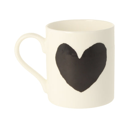 Big Heart Black Mug