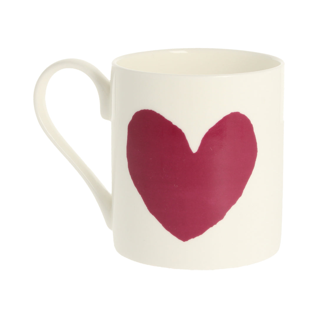 Big Heart Maroon Mug