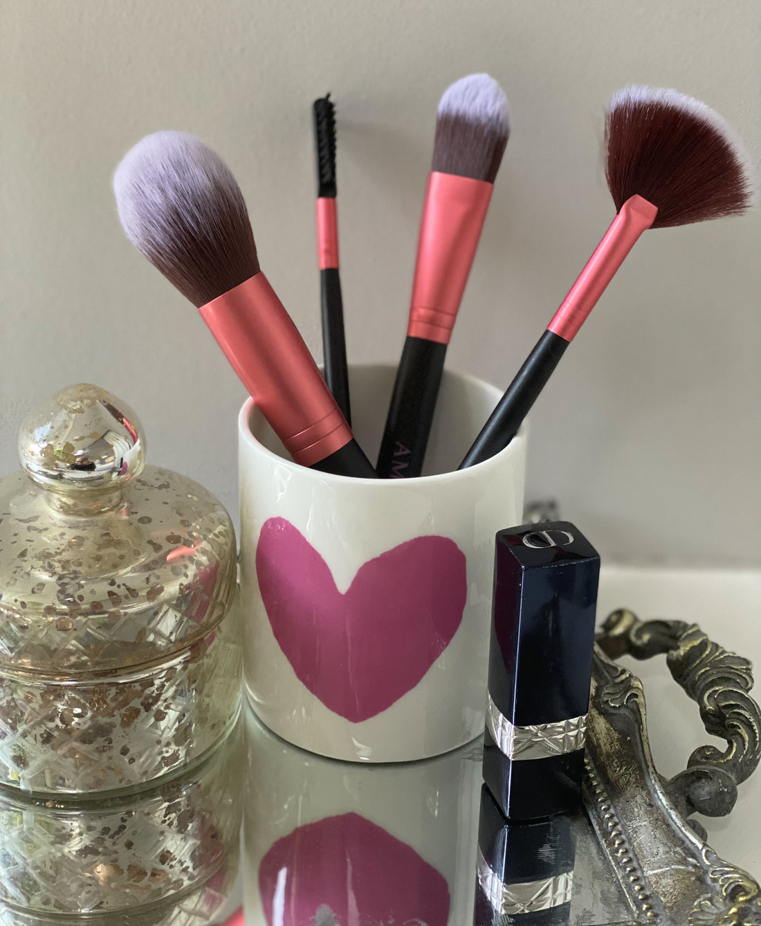 Big Heart Pink Pen Pot