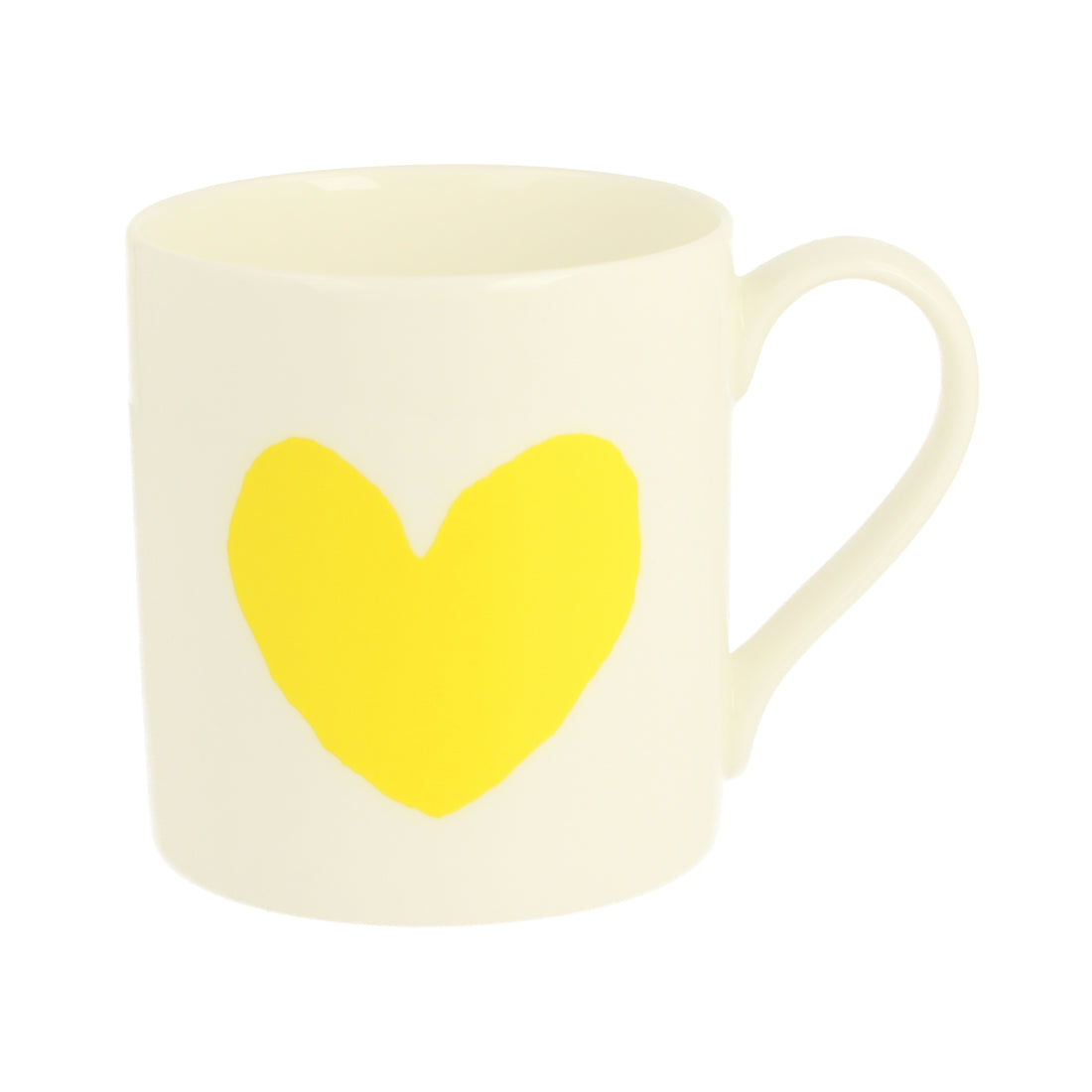 Big Heart Yellow Mug