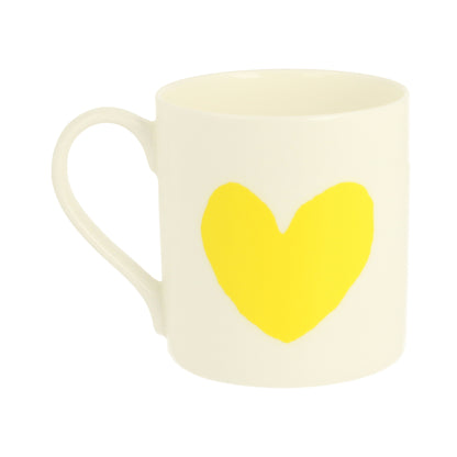 Big Heart Yellow Mug