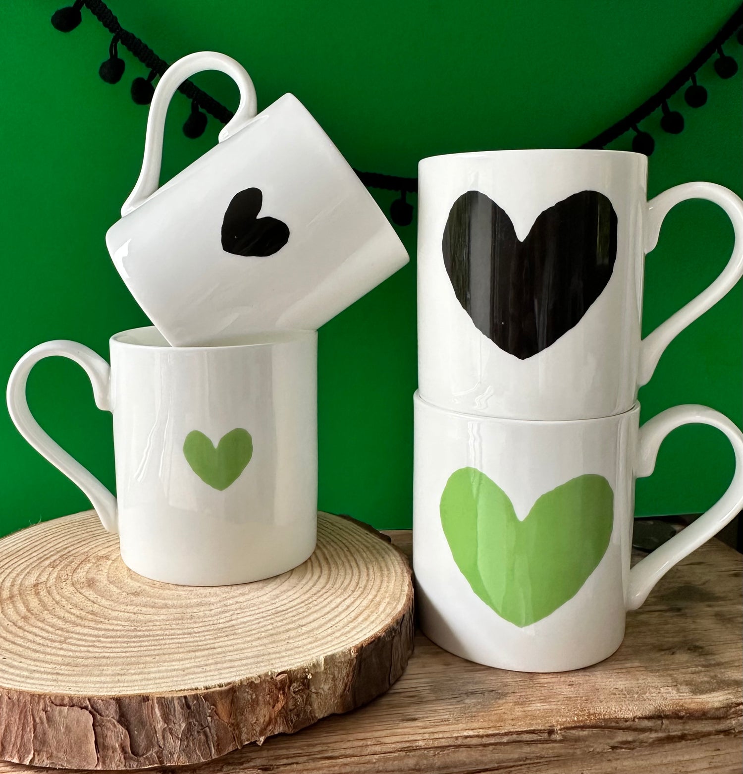 Wee Green Heart Mug