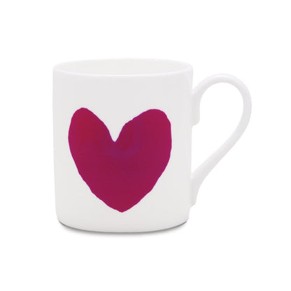 Large Heart Maroon Mug - Mclaggan - Mclaggan